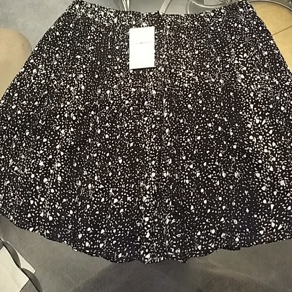 Lucky Brand Cute Black Print Mini Skirt